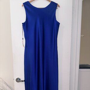 DKNY Royal BlueWomen's Cowl-Back Sleeveless Gown